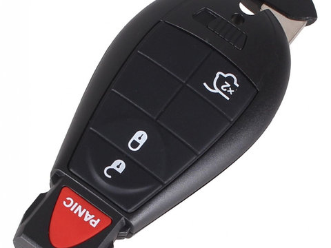 Carcasa Cheie Smartkey Jeep 3 Butoane +1 Buton Panica Negru CJE 008