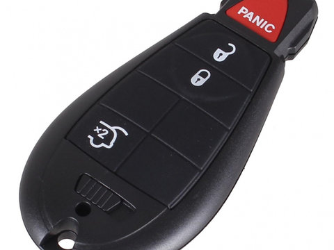 Carcasa Cheie Smartkey Jeep 3 Butoane +1 Buton Panica Negru CJE 008