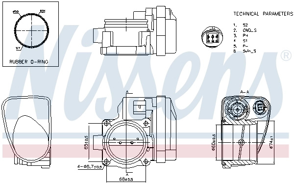 Carcasa clapeta NISSENS 955098 la masina BMW 3 Compact (E46) N42 B20 A; N46 B20 A 1995cc 143cp 105kW 2001 2002 2003 2004 2005