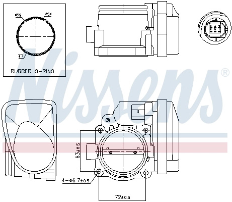 Carcasa clapeta NISSENS 955113 pentru BMW X3 (E83) 2004-2006