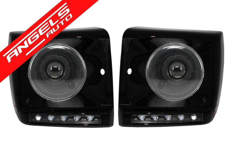 Carcasa Faruri LED DRL Negru compatibila cu Merced
