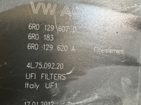 Carcasa filtru aer Audi A1 Polo 6R 1.4 TFSI cod 6R0129607D