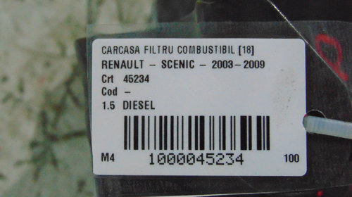 Carcasa filtru combustibil Renault Sceni