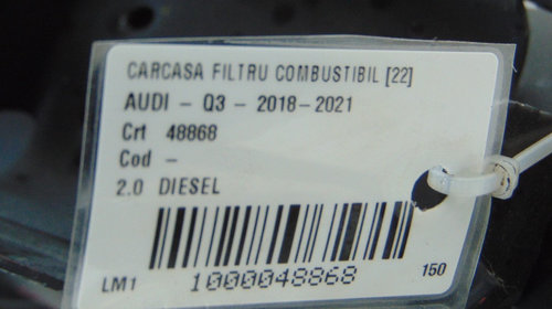 Carcasa filtru motorina din 2018. Cod pi