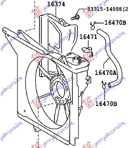 CARCASA GMW 1,0 (- Ac/) BNZ. - TOYOTA YARIS 99-05, TOYOTA, TOYOTA YARIS 99-05, 022506450