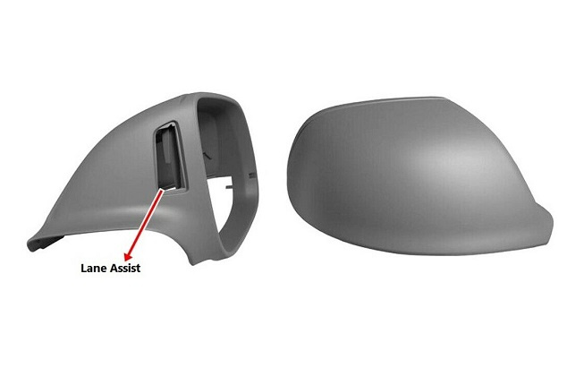 Carcasa oglinda exterioara Audi Q5 (8r), 09.2008-09.2016, Q7 (4l), 2009-2014, Dreapta, grunduita, pentru oglinzi cu detectie unghi mort, View Max