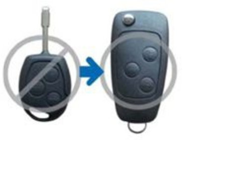 Carcasa telecomanda tip briceag cu 3 butoane compatibila Ford lama tip cui
