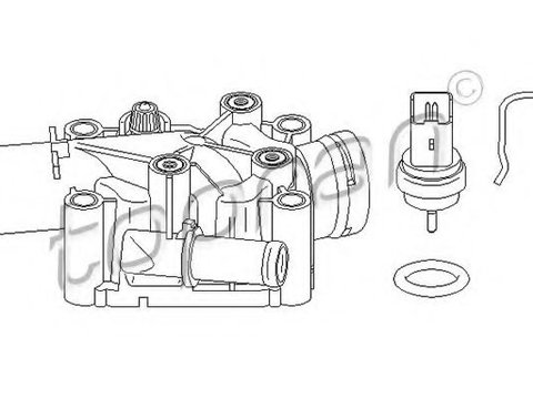 Carcasa termostat CITROËN C-ELYSEE (2012 - 2016) TOPRAN 722 327