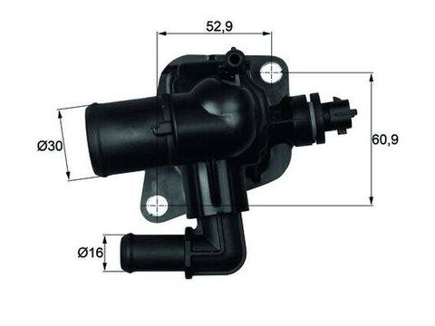 CARCASA TERMOSTAT FIAT QUBO (225_) 1.3 D Multijet (225CXB1A, 225AXB1A, 225CXB11, 225AXB11,... 1.3 D Multijet (225AXG1A, 225CXG1A, 225AXG11, 225CXG11) 1.3 D Multijet (225AXE1A, 225CXE1A, 225AXH1A, 225AXL1A,... 75cp 80cp 95cp MAHLE TI 150 88 2008