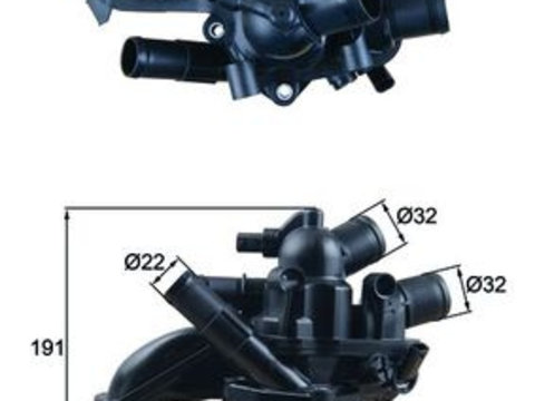 CARCASA TERMOSTAT MINI MINI (R56) Cooper S John Cooper Works One LPG John Cooper Works GP Cooper S John Cooper Works Cooper One 115cp 120cp 122cp 163cp 174cp 184cp 192cp 200cp 211cp 218cp 75cp 95cp 98cp MAHLE TM 46 105 2006 2007 2008 2009 2010 2011 2