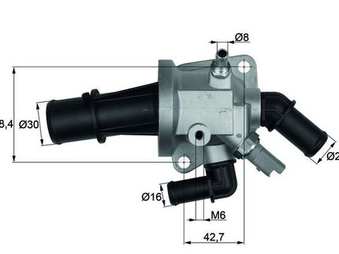 CARCASA TERMOSTAT OPEL COMBO Box Body/MPV 1.3 CDTI 16V 69cp 75cp MAHLE TI 153 88 2005 2006 2007 2008 2009 2010 2011 2012