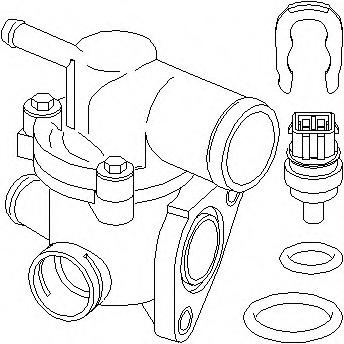 Carcasa termostat SKODA FABIA (6Y2), SKODA FABIA Combi (6Y5), SKODA FABIA limuzina (6Y3) - TOPRAN 112 333