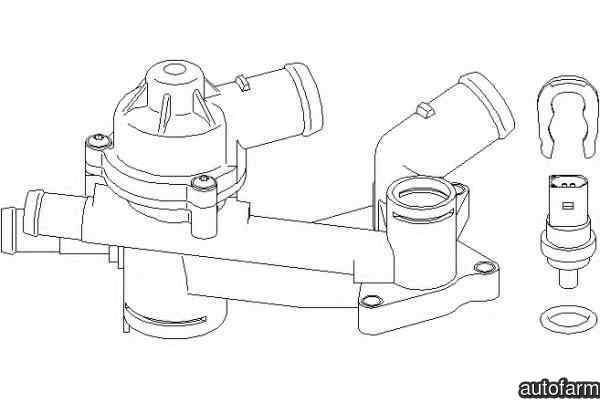 Carcasa termostat SKODA FABIA limuzina 6Y3 TOPRAN 111 401