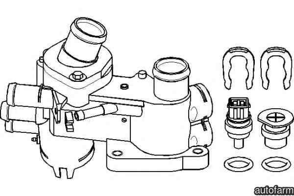 Carcasa termostat VW CADDY II pick-up 9U7 TOPRAN 108 184