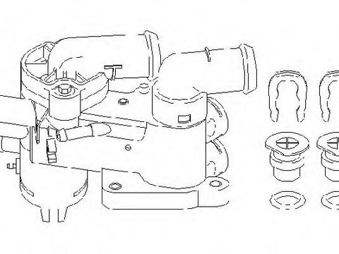 Carcasa termostat VW POLO (9N_), SEAT IBIZA Mk IV (6L1), SEAT CORDOBA limuzina (6L2) - TOPRAN 112 880