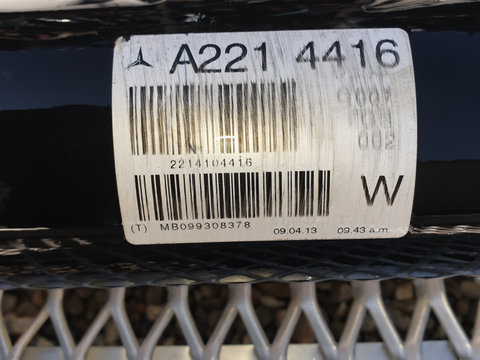 Cardan Mercedes S classe w221 an 2013 cod A2214416