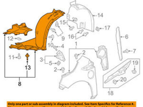 Carenaj aripa fata (parte fata) OPEL AMPERA 11-