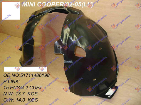 Carenaj Aripa - Mini Cooper/One (R50/R53)2002 2003 , 51711486198