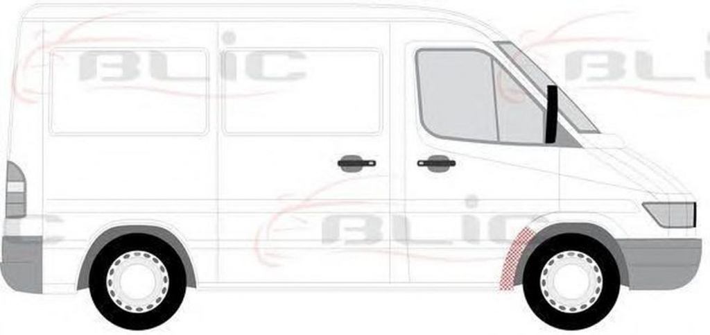 Carenaj roata VW LT 28-46 II platou sasiu 2DC 2DF 2DG 2DL 2DM BLIC 6504033546423P