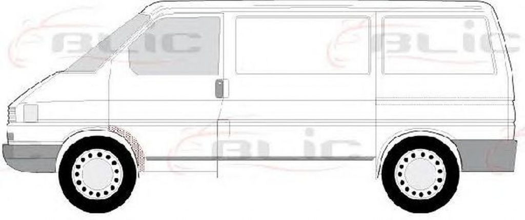 Carenaj roata VW TRANSPORTER IV bus 70XB 70XC 7DB 7DW 7DK BLIC 6504039558423P