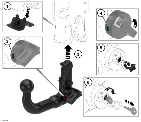 Carlig de remorcare auto Bmw Seria 5 Com