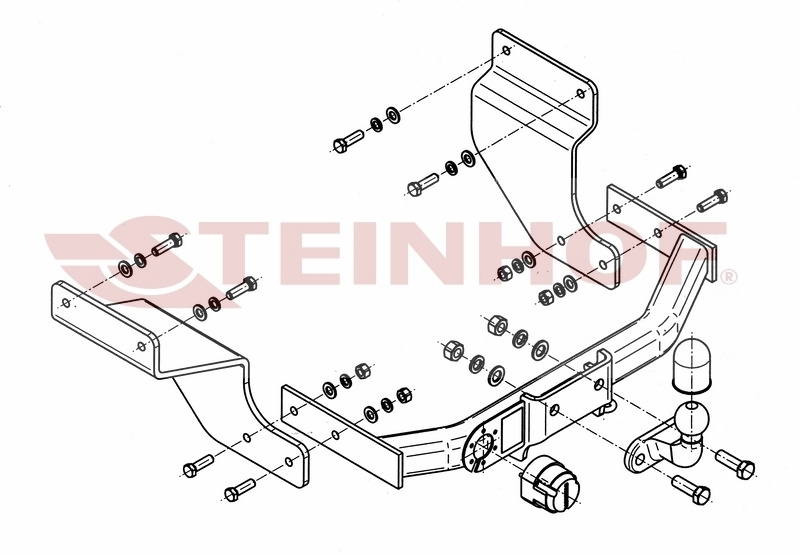 Carlig remorcare FORD TRANSIT CONNECT, 2003- - Cod