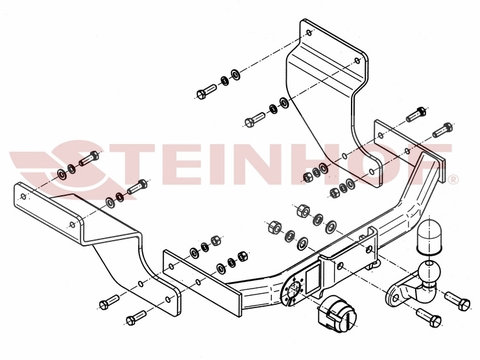 Carlig remorcare FORD TRANSIT CONNECT, 2003- - Cod intern: W20032145 - LIVRARE DIN STOC in 24 ore!!!