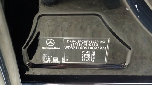Carlig remorcare Mercedes E-CLASS W211 2