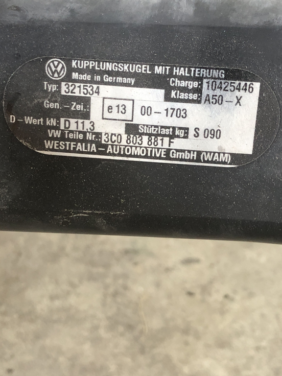 Carlig remorcare Passat B6 1.4 TSI CDGA 
