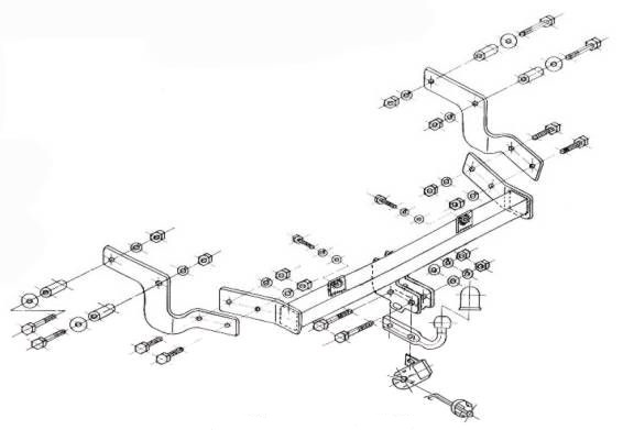 Carlig remorcare peugeot partner an fab 96-2008