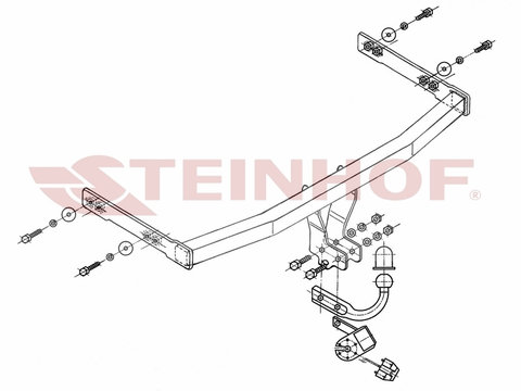 Carlig remorcare SKODA OCTAVIA I 98-10 - Cod intern: W20032193 - LIVRARE DIN STOC in 24 ore!!!