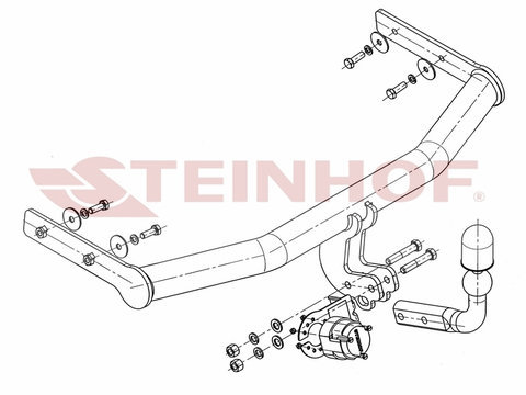 Carlig remorcare VOLKSWAGEN LUPO 3D 10/1998-2005 - Cod intern: W20032176 - LIVRARE DIN STOC in 24 ore!!!