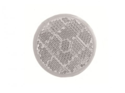 Catadioptru reflectorizant rotund alb universal BestAutoVest, fixare cu banda adeziva , 50 mm , 1 buc.