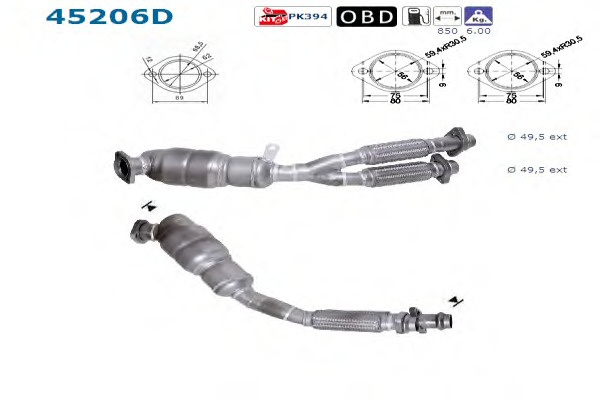 Catalizator 45206D AS pentru Bmw Seria 5