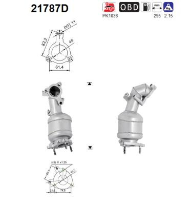 Catalizator AS 21787D pentru OPEL CORSA D (S07) 2006-2011