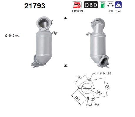 Catalizator AS 21793 pentru OPEL CORSA E (X15) 2015-2020