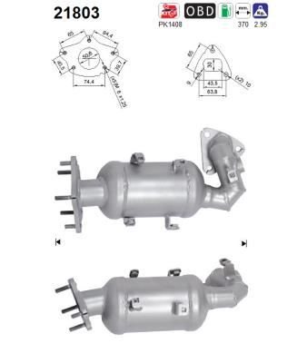 Catalizator AS 21803 pentru VAUXHALL VIVA (C16) D 10 XE 999cc 73cp 54kW 2015 2016 2017 2018 2019