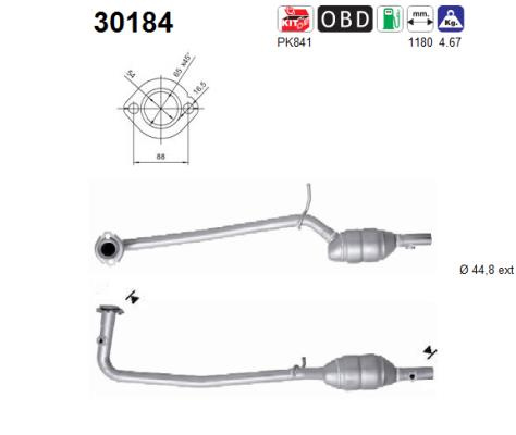 Catalizator AS 30184 pentru DACIA LOGAN pick-up (US_) 2008-2014