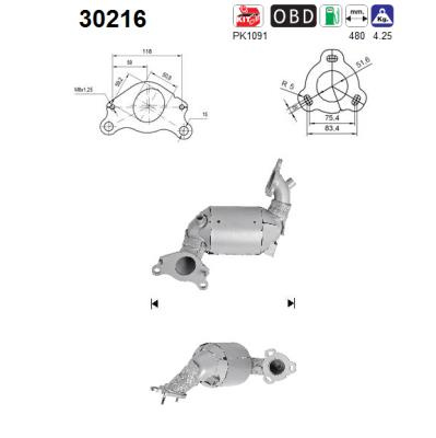 Catalizator AS 30216 model NISSAN JUKE (F15) HRA2DDT 1197cc 115cp 85kW 2014 2015 2016 2017 2018 2019