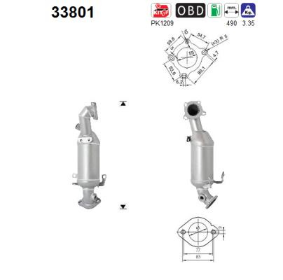 Catalizator AS 33801 pentru VW GOLF PLUS V (5M1, 521) 2009-2013