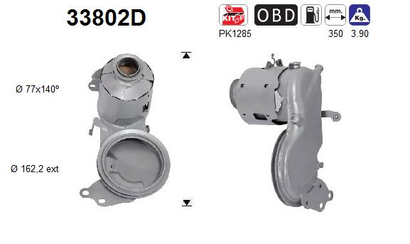 Catalizator AS 33802D pentru SEAT LEON (5F1) 2012-2020