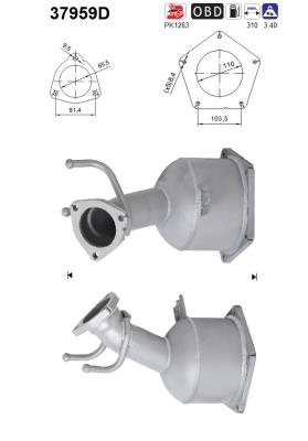 Catalizator AS 37959D compatibil cu VW SHARAN (7M8, 7M9, 7M6) BRT 1968cc 140cp 103kW 2005 2006 2007 2008 2009 2010