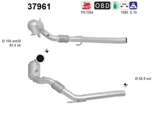 Catalizator AS AUDI A3 Limousine (8VS, 8VM) 2015-2020 - 37961