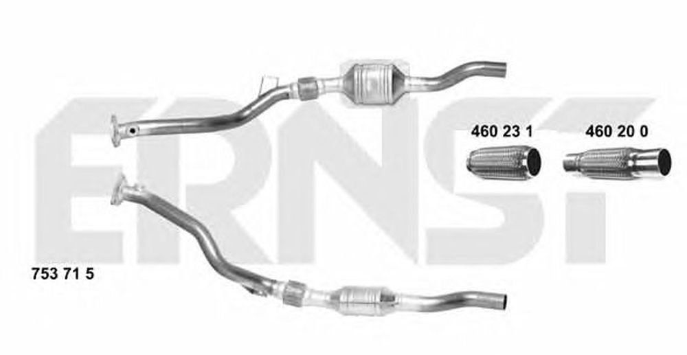 Catalizator AUDI A6 4B2 C5 ERNST 753715