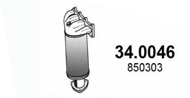 Catalizator # fata Opel Vectra 1.8 b combi [31] i 16v benzina 125cp/92kw Z 18 XE 2000 2001 2002 2003 # 34 0046 # ASSO