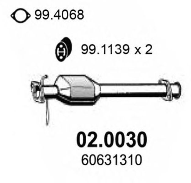 Catalizator LANCIA KAPPA 838A ASSO 020030