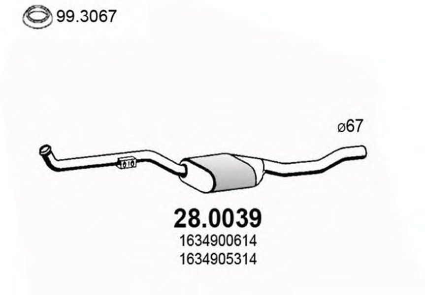 Catalizator MERCEDES-BENZ M-CLASS W163 ASSO 280039