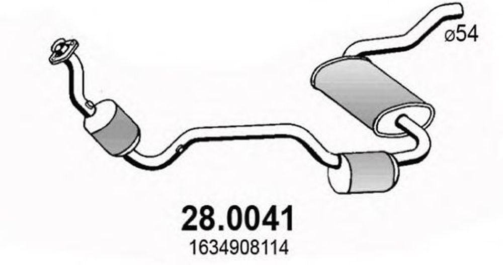 Catalizator MERCEDES-BENZ M-CLASS W163 ASSO 280041