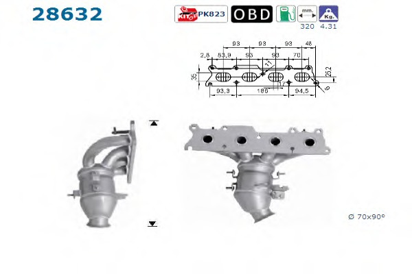 Catalizator # Peugeot 407 1.8 limuzina [6d] 16v benzina 125cp/92kw 6FY (EW7A) 2005 2006 2007 2008 2009 2010 2011 2012 2013 2014 2015 2016 2017 2018 2019 2020 2021 2022 2023 2024 2025 # 28632 # AS