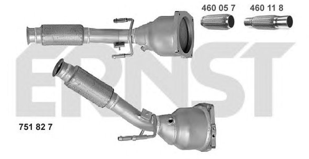Catalizator PEUGEOT 407 cupe 6C ERNST 751827